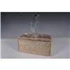 Image 3 : MId-Century Gold Confetti Lucite Box Handbag