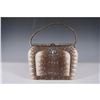 Image 1 : Vintage Python-Print Structured Handbag with Accessories