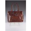 Image 1 : Veari Crocodile-Embossed Leather Tote Bag