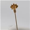 Image 2 : 14K Gold Pin with Diamonds