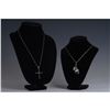 Image 1 : 2pc Sterling Silver Necklaces, Cross and Locket