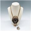 Image 1 : 2pc Necklace and Pendant, Cleopatra-Inspired Design