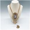 Image 3 : 2pc Necklace and Pendant, Cleopatra-Inspired Design