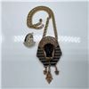 Image 5 : 2pc Necklace and Pendant, Cleopatra-Inspired Design