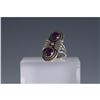 Image 1 : Sterling Silver Ring with Purple Stones