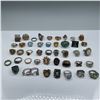Image 2 : 43pc Vintage Rings, Mixed Styles and Sizes 6-9