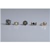 Image 1 : 5pc Silver and Mixed Metal Rings, Various Sizes