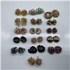 Image 1 : 16 Pairs Vintage Clip-On and Screw-Back Earrings Assorted