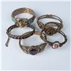 Image 1 : 5pc Antique Jeweled Gilt Bracelets and Geneva Hidden Watch