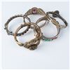 Image 2 : 5pc Antique Jeweled Gilt Bracelets and Geneva Hidden Watch