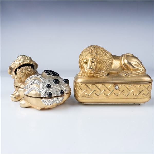 2pc Judith Leiber Lion and Foo Dog Minaudiere Purses