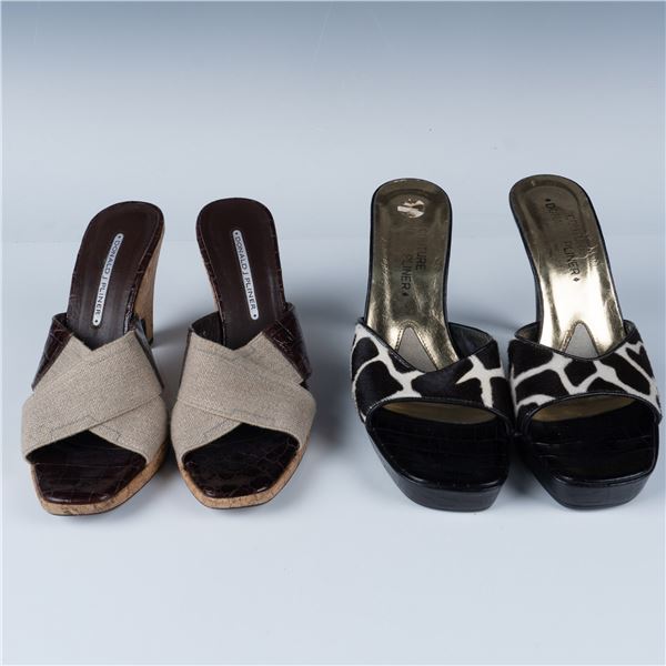 2pc Donald J Pliner Leather High Heels, Size 8.5