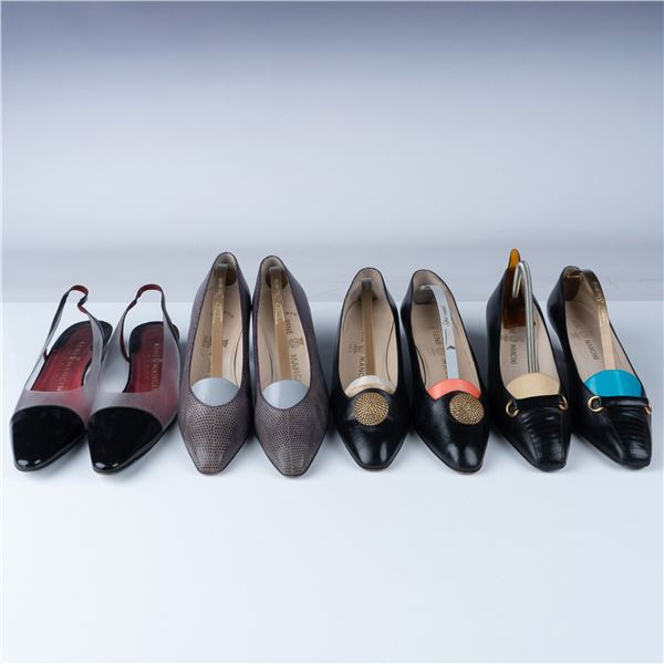 4 Pairs of Rene Mancini Leather Shoes - Sizes 39 and 38