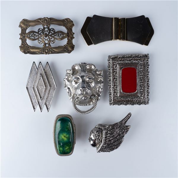 7pc Scarf Clips and Belt Buckles Set