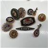 Image 4 : 18pc Italian Micro Mosaic Picture Frames, Jewelry, & More