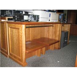 Traditional 2 Piece Maple Reception Desk