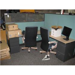 Technion  L-shape Double Pedestal Workstation