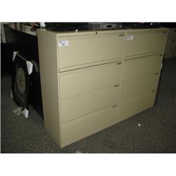 Cream 4 Drawer Lateral File Cabinet