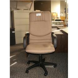 Cream Hi Back Executive Knee Tilter W/ Headrest