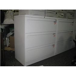 Cream 3 Drawer Lateral File Cabinet