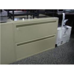 Cream 2 Drawer Lateral File Cabinet