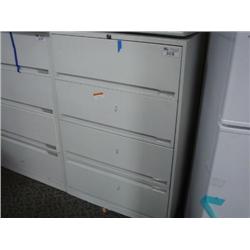 White Kimbal  4 Drawer Lateral File Cabinet