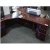 Image 1 : Mahogany L-shape Corner Executive Suite