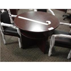 Mahogany  36  Round Conference Table