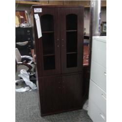 Mahogany Glass Door Cabinet