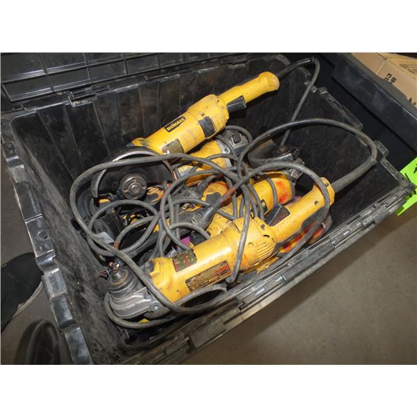 Tote Of Dewalt Grinders