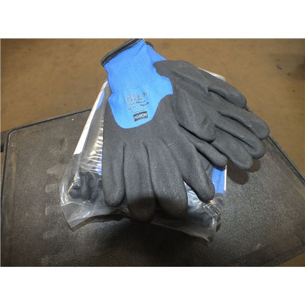 12 Pairs Of Size XL Of North Flex Cold Grip Gloves