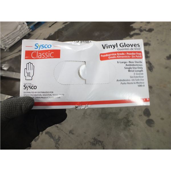 Sysco Size XL Vinyl Gloves