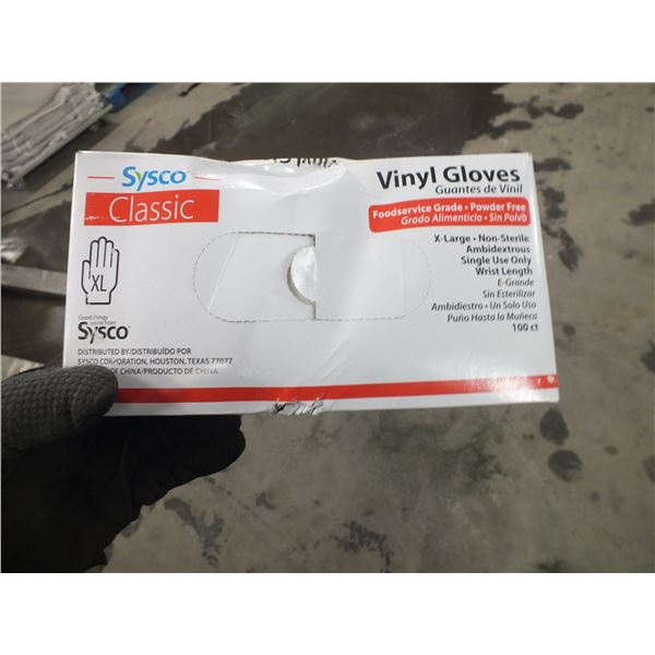 Sysco Size XL Vinyl Gloves