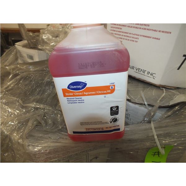 7 Small jugs Of Diversey Stride Citrus Neutral Cleaner