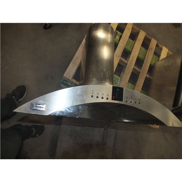 GE Monogram Stainless Steel Range Hood & Kitchen Aid Microwave / Stove Combo