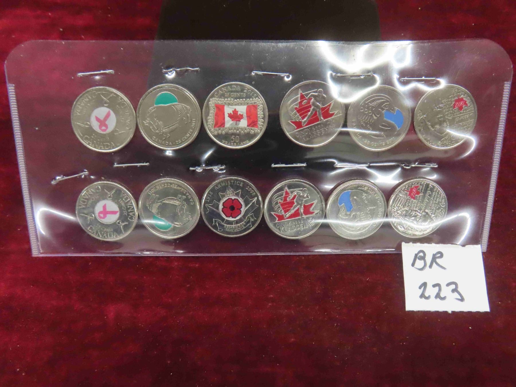 Color Quarters Canadian 12 Colored Quarters