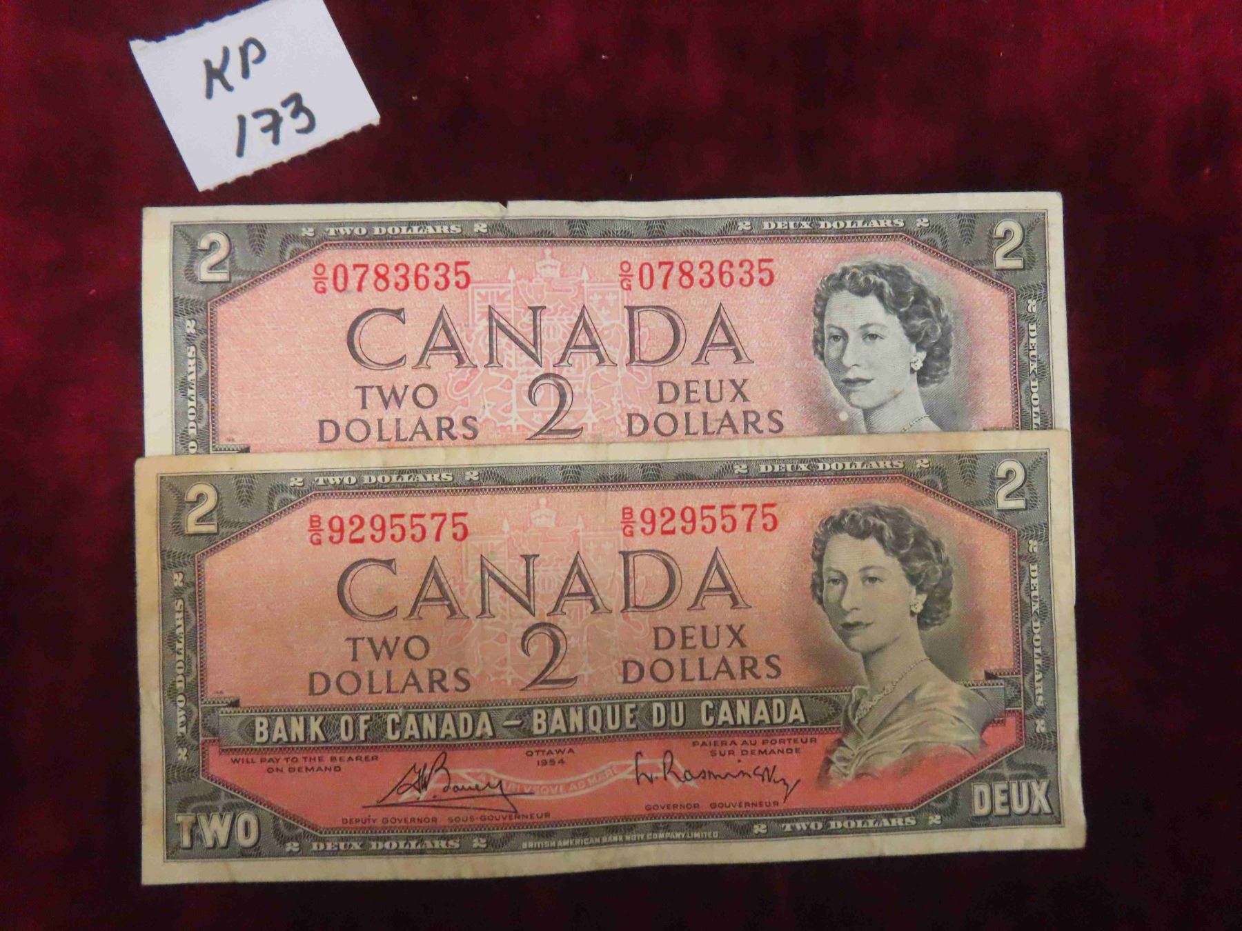 2 Canada 1954 $2 Bills