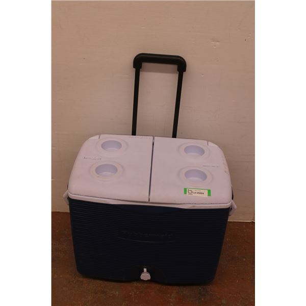 * Rubbermaid Two Lid Wheeled Cooler - 21" x 15" x 18"