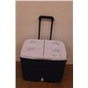 Image 1 : * Rubbermaid Two Lid Wheeled Cooler - 21" x 15" x 18"