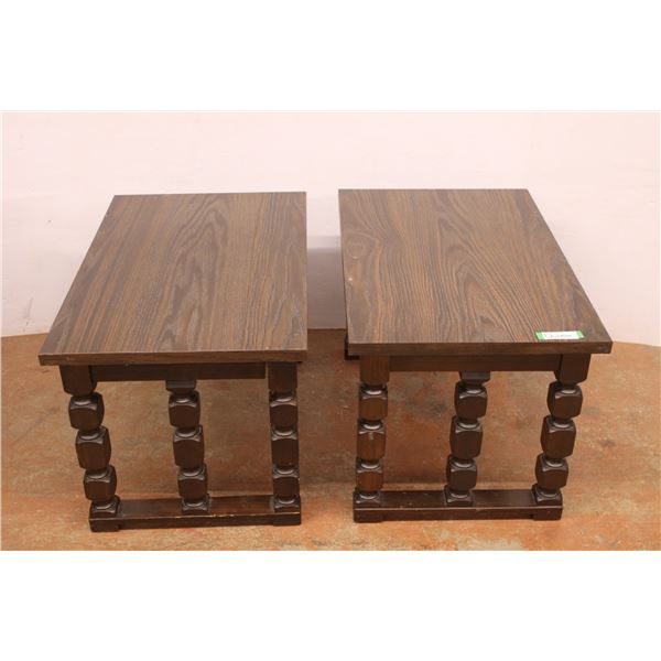 * (2) End Tables - 29" x 20" x 19"