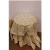 Image 3 : * Wood Stool - 20" x 13" x 19" & OSB End Table w/ Fabric - 20" x 25"