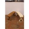 Image 1 : * (2) Wooden Outdoor Benches - 38" x 11" x 16" Each