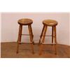 Image 1 : * (2) Wooden Bar Stools - 29"Tall x 13" Seat Diameter