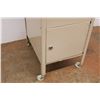 Image 3 : * Metal Filing Cabinet on Wheels - 14" x 18" x 28" - As Is
