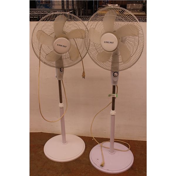 * (2) Airworks Adjustable Floor Fans - Works