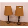 Image 1 : * (2) End Table Lamps Set - One Works, Other Needs New Switch - 27" Tall