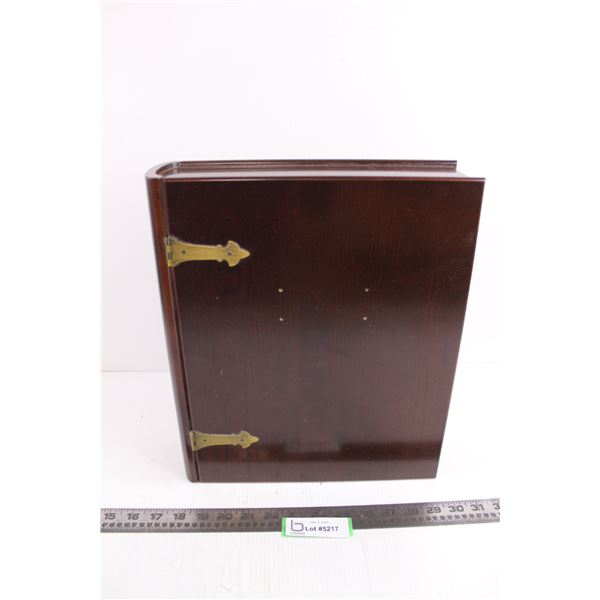 Bombay Wooden Book-shaped Storage Bin 12" x 14" x 3.75"