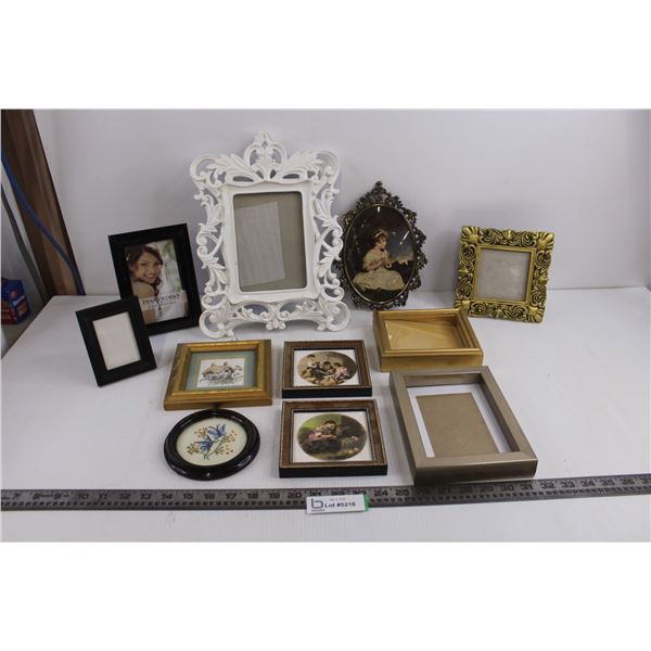(11) Vintage & Modern Picture Frames - Large White Metal 13.5" x 10.5"