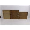 Image 5 : (3) Vintage Wood Framed Wall Art - Largest 10.5" x 13" - As is