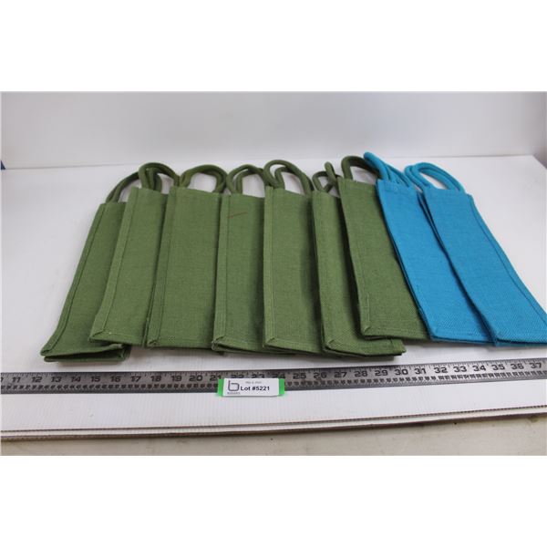 (9) Canvas Wine Totes